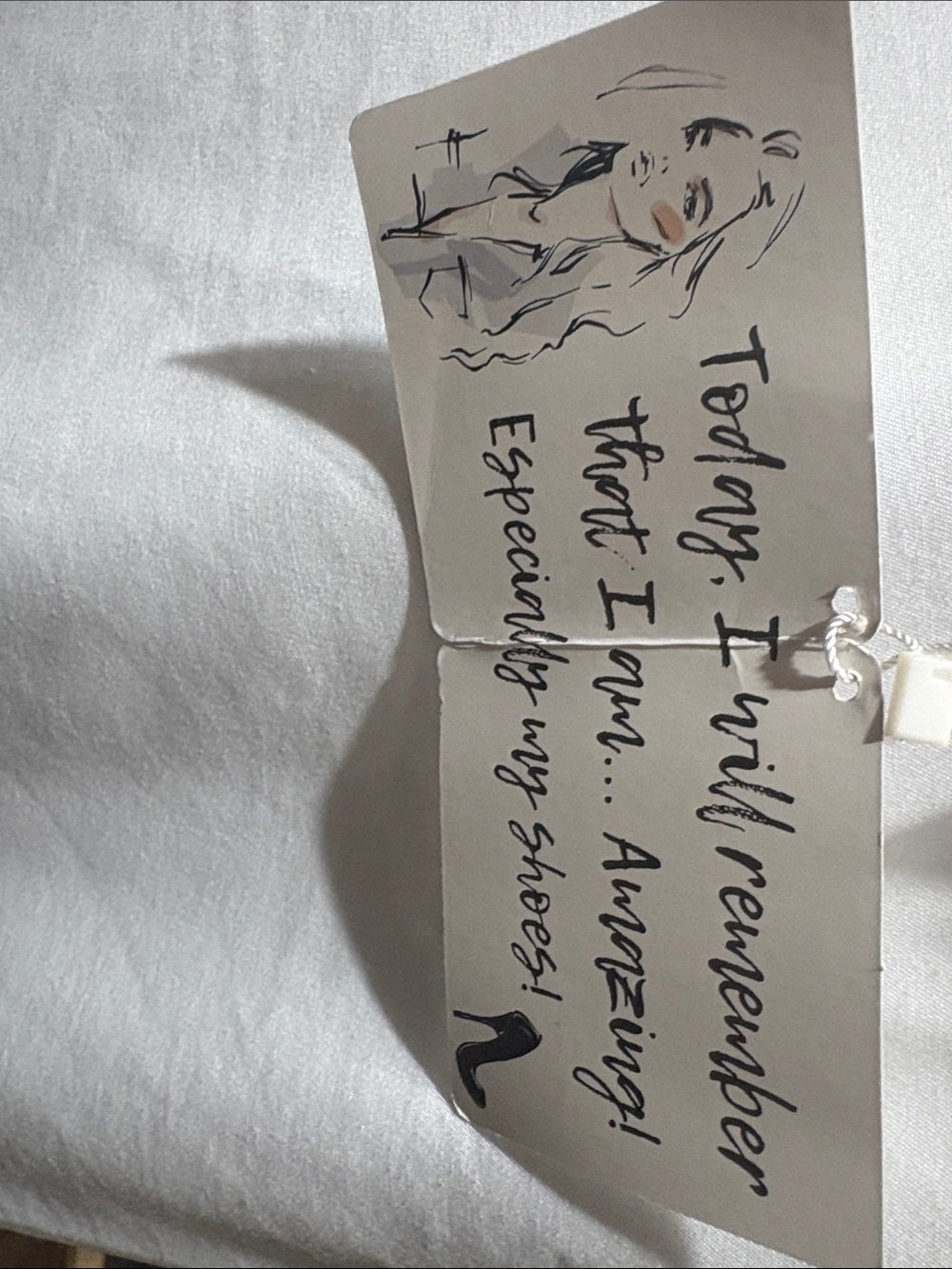 Cream Script Print Wrap Scarf - Lightweight Women's Accessory - Picture 4 of 6